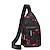 cheap Men&#039;s Bags-Men&#039;s Women&#039;s Crossbody Bag Chest Bag Nylon Office Daily Adjustable Large Capacity Lightweight Geometric Horizontal black Horizontal red Black