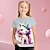 preiswerte 3D-T-Shirts für Mädchen-Mädchen 3D Graphic Karikatur Einhorn T-Shirt Kurzarm 3D-Druck Sommer Frühling Aktiv Modisch Kuschelig Polyester kinderkleidung 3-12 Jahre Outdoor Casual Täglich Regular Fit