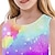 cheap Girls&#039; Dresses-Kids Girls&#039; Graphic Unicorn Gradient Dress Outdoor Casual Sleeveless Fashion Cute Daily Above Knee Polyester Summer Spring Casual Dress A Line Dress Tank Dress 3-12 Years Multicolor Black White