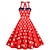 billige 1950&#039;erne-Retro / vintage 1950&#039;erne Uafhængighedsdagen A-line kjole Swing kjole Halter Flare kjole Dame USA Flag Maskerade Afslappet / Hverdag Kjole