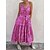 cheap Maxi Dresses-Women&#039;s Casual Dress Floral Dress Summer Dress Long Dress Maxi Dress Streetwear Casual Floral Pocket Print Outdoor Daily Holiday Strap Sleeveless Dress Regular Fit Fuchsia Summer Spring S M L XL