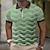 cheap Men&#039;s Polos-Men&#039;s Button Up Polos Polo Shirt Golf Shirt Turndown Graphic Prints Geometry White Yellow Pink Blue Green Outdoor Street Print Short Sleeves Clothing Apparel Sports Fashion Streetwear Designer