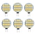 preiswerte LED Doppelsteckerlichter-G4-LED-Glühbirne, 3 W, Landschafts-LED-Glühbirne, AC/DC, 12 V, Halogenlampe, entspricht 24 LEDs, Tageslichtweiß, 6000 K, JC T3, G4-LED-Glühbirne, 180° Abstrahlwinkel für Deckeneinbau-Puck