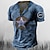 billiga Henley t-shirt för män-Herr Henleytröja T-shirts Grafisk Stjärna Henley Kläder 3D-tryck Utomhus Ledigt Kortärmad Mönster Button-Down Mode Designer Bekväm