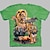 billige drenges 3d t-shirts-Børn Drenge T-shirt Kortærmet 3D-udskrivning Løve Tiger Dyr Blå Børn Toppe Forår Sommer Aktiv Mode Daglig Daglig udendørs Regulær 3-12 år