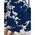 cheap Maxi Dresses-Women&#039;s Casual Dress Swing Dress A Line Dress Long Dress Maxi Dress Fashion Streetwear Floral Print Outdoor Daily Date V Neck Sleeveless Dress Regular Fit Navy Blue Summer Spring S M L XL XXL