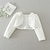 cheap Outerwear-Kids Girls&#039; Blouse Solid Color Wedding Long Sleeve Fashion Cotton 3-7 Years Summer White