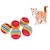 billige Katteleker-regnbue eva katteleker ball interaktiv katt hund lek tygge rangle ripe eva ball treningsballer kjæledyr leker rekvisita