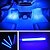 Недорогие Освещение салона-Светодиодная подсветка салона автомобиля RGB с атмосферным освещением, подсветка настроения, ножная лампа с дистанционным управлением через приложение прикуривателя