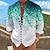 billiga Hawaiiskjorta för män-Herr Skjorta Färgblock Grafiska tryck Hög krage Rubinrött Marinblå Blå Purpur Grön Utomhus Gata Långärmad Mönster Kläder Mode Designer Ledigt Bekväm