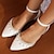 cheap Wedding Shoes-Women&#039;s Wedding Shoes Sandals Valentines Gifts Flat Sandals Sparkly Sandals Party Wedding Flats Bridal Shoes Bridesmaid Shoes Rhinestone Flat Heel Pointed Toe Elegant Casual Minimalism Faux Leather