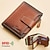 cheap Card Holders &amp; Cases-1pc Men&#039;s Genuine Leather Wallet Vintage Short Multi Function ID Card Holder RFID Blocking Zipper Coin Pocket Billfold Give Gifts To Men On Valentine&#039;s Day
