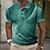 baratos polos de botões masculinos-Homens Camiseta Polo Camisa Polo Waffle pólo de lapela Polos de botões Camisa de golfe Gradiente Estampas Abstratas Geometria Aberto para a Lateral Verde Azulado Azul Fúcsia Verde Cinzento Ao ar