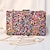 billige Hånd- og aftentasker-Dame Kobling Clutch tasker polyester Fest Polterabend Ferie Kæde Farveblok Regnbue
