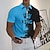 voordelige 3D-ritspolo-Voor heren POLO Shirt Revers polo Polo met rits Golfshirt Brief Grafische prints King (264 x 234cm) Strijkijzer Wit Geel Rood blauw Paars Buiten Straat Korte Mouw Vetoketju Afdrukken Kleding Modieus