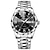 お買い得  クォーツ腕時計-FNGEEN 男性 クォーツ ミニマリスト ファッション カジュアルウォッチ ビジネス 光る カレンダー デート 防水 ステンレス 腕時計