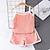 cheap Sets-2 Pieces Toddler Girls&#039; Solid Color Tank Top &amp; Shorts Set Set Sleeveless Cute Outdoor 3-7 Years Summer Yellow Pink Purple
