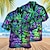 رخيصةأون قمصان الرجال المخيم-رجالي قميص قميص هاواي مطبوعات غرافيك عيش الغراب أجنبي طوي أحمر أزرق أرجواني أخضر فضفاض ستايل هاواي كم قصير طباعة زر أسفل ملابس استوائي موضة ستايل هاواي ستايل هبي