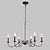 abordables Lustres-Lustre noir à 6 lumières lustres en fer industriels rustiques éclairage pour cuisine, salle à manger, salon, chambre, 35 pouces, e12, 110-240v