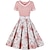 Χαμηλού Κόστους Ιστορικές &amp; Vintage Στολές-Ρετρό / Βίντατζ Δεκαετία του 1950 Φόρεμα A-Line Ροκμπίλι Swing φόρεμα Φόρεμα Flare Μεσημέρι Γυναικεία Γραμμή Α Λαιμόκοψη V Απόκριες Πάρτι / Βράδυ Καλωσόρισμα Κοκτέιλ Πάρτι Φόρεμα