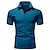 cheap Classic Polo-Men&#039;s Polo Shirt Golf Shirt Street Casual Polo Collar Classic Short Sleeve Fashion Designer Color Block Patchwork Button Front Spring &amp; Summer Regular Fit Lake blue Black White Yellow Pink Blue Polo
