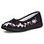 cheap Shoes &amp; Bags-Women&#039;s Flats Slip-Ons Outdoor Daily Comfort Shoes Summer Embroidery Round Toe Flat Heel Vintage Elegant Casual Loafer Canvas Floral Black Pink Red
