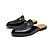 voordelige Herenpantoffels &amp; Slippers-Voor heren Klompen &amp; Muiltjes Britse stijl geruite schoenen Halve schoenen Comfortabele schoenen Casual Brits Dagelijks PU Ademend Leegloper Zwart Zilver Goud Zomer Lente