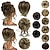 abordables Moños-3 piezas de moño desordenado para mujeres extensiones de cola de caballo de cabello falso clip en cabello humano postizo rizado ondulado desordenado sintético despeinado moño accesorios conjunto para
