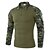 billige aktive t-shirts og tanks til mænd-herre vandre-t-shirt taktisk militær overfaldskampskjorte vintage grafisk t-shirt langærmet slim fit camo t-shirt med lynlås sweatshirt top udendørs hurtigtørrende letvægts åndbar svedtransporterende