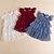 abordables Vestidos de fiesta-Niños Chica Vestido Lentejuela Flor Manga Corta Cumpleaños Pegeant Princesa Dulce Algodón Sobre la rodilla Vestido de una línea Verano Primavera 2-8 años Blanco Rosa Rojo