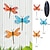 cheap Metal Wall Decor-Wall Art Metal Dragonfly Wall Decor Outdoor Garden Fence ArtHanging Decorations for Living Room Bedroom 1pc