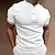 baratos polo clássico-Homens Camiseta Polo Camisa de golfe Casual Feriado Colarinho Chinês Manga Curta Moda Básico Tecido Botão Verão Normal Preto Branco Vinho Camiseta Polo