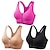 abordables soutiens-gorge et culottes de sport pour femmes-Lot de 3 soutiens-gorge de sport à maintien élevé pour femme soutien-gorge de course à glissière sans couture devant dos nageur soutien-gorge rembourré yoga fitness gym entraînement respirant antichoc séchage rapide kaki noir blanc couleur unie