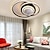 billige Lamper til takvifte-takvifte med lys sirkel design app&amp;amp; fjernkontroll 50cm dimbar 6 vindhastigheter moderne takvifte for soverom, stue, lite rom 110-240v