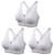 abordables soutiens-gorge et culottes de sport pour femmes-Lot de 3 soutiens-gorge de sport à maintien élevé pour femme soutien-gorge de course à glissière sans couture devant dos nageur soutien-gorge rembourré yoga fitness gym entraînement respirant antichoc séchage rapide kaki noir blanc couleur unie