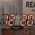 お買い得  ラジオ＆時計-3d LED デジタル時計ウォールデコ光るナイトモード調整可能な電子置時計壁時計装飾リビングルーム LED 時計