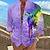 billiga Hawaiiskjorta för män-Herr Skjorta Grafiska tryck Papegoja Hög krage Gul Blå Purpur Grön Utomhus Gata Långärmad Mönster Kläder Mode Designer Ledigt Bekväm