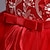 billige Kjoler-børne lille piger festkjole ensfarvet lagdelte kjole mesh patchwork sløjfe blå rød rødmende lyserød knælang ærmeløs basissød kjoler almindelig pasform 2-10 år