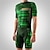 Недорогие мужская одежда для триатлона-21Grams Муж. Костюм для триатлона С короткими рукавами Горные велосипеды Шоссейные велосипеды Зеленый Голубой + Желтый Серый В полоску 3D Велоспорт Наборы одежды
