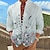 billige Hawaii-skjorte til mænd-Herre Skjorte Grafiske tryk Blade Høj krave Sø blå Hvid Lyserød Rød Blå udendørs Gade Langærmet Trykt mønster Tøj Mode Designer Afslappet Bekvem