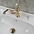 cheap Bathroom Sink Faucets-Bathroom Faucet Sink Mixer Basin Taps Deck Mounted, Washroom Vessel Water Brass Tap Single Handle One Hole Golden Chrome
