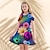 cheap Girls&#039; Dresses-Floral 3D Printed Casual Girls&#039; A Line Strap Dress