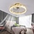cheap Ceiling Fan Lights-Ceiling Fan with Light Dimmable Circle Design Crystal 50cm 6 Wind Speeds Modern Ceiling Fan for Bedroom, Living Room App &amp; Remote Control 110-240V