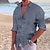 tanie Męska koszula hawajska-Męskie Koszula Kwiaty Wzory graficzne Wieczorne Niebieski Khaki Na zewnątrz Ulica Długi rękaw Nadruk Odzież Moda Moda miejska Designerskie Codzienny