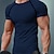 cheap Men&#039;s Casual T-shirts-Men&#039;s T shirt Tee Muscle Shirt Moisture Wicking Shirts Plain Crew Neck Casual Holiday Short Sleeve Clothing Apparel Sports Fashion Lightweight Big and Tall