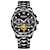 tanie Zegarki kwarcowe-Binbond luksusowy męski sportowy zegarek kwarcowy klasyczny szafirowy analogowy zegarek kwarcowy ze stali nierdzewnej dla mężczyzny oryginalny kwarcowy chronograf wodoodporny świecący męski zegar