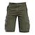 baratos Clássico-Homens Bermuda Cargo Shorts de Trilha Bolso Com Zíper Bolso com aba Tecido Conforto Respirável Ao ar livre Diário Para Noite Moda Casual Preto Verde Tropa