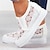 Χαμηλού Κόστους Γυναικείες Παντόφλες &amp; Μοκασίνια-Γυναικεία Αθλητικά Παπούτσια Slip-Ons Παπούτσια Άυξησης Ύψους Ασπρα ΠΑΠΟΥΤΣΙΑ Παπούτσια άνεσης ΕΞΩΤΕΡΙΚΟΥ ΧΩΡΟΥ Καθημερινά Συμπαγές Χρώμα Φλοράλ Καλοκαίρι Τακούνι Σφήνα Στρογγυλή Μύτη