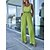 cheap Jumpsuits-Women&#039;s Jumpsuit Solid Color Backless Holiday V Neck Street Daily Spaghetti Strap Regular Fit Green Gray S M L Summer