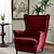 cheap Wingback Chair Cover-Velvet Stretch Wingback Chair Cover Spandex Arm Chair Cover Wing Chair Slipcovers Sofa Cover for Dogs Pet, Washable Couch Furniture Protector IKEA STRANDMON Chair